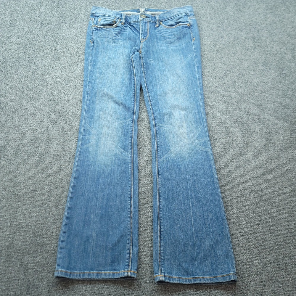 Ann Taylor LOFT Modern Bootcut Jeans Womens 6P Blue Denim Stretch 2958